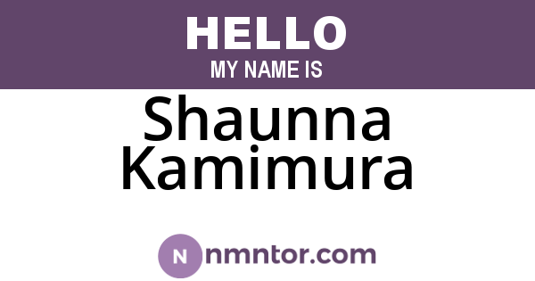 Shaunna Kamimura