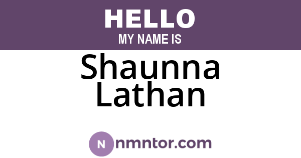 Shaunna Lathan