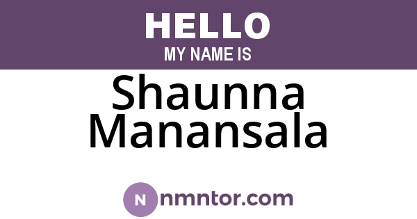 Shaunna Manansala