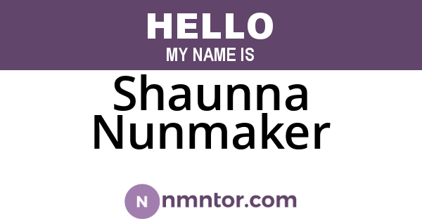 Shaunna Nunmaker