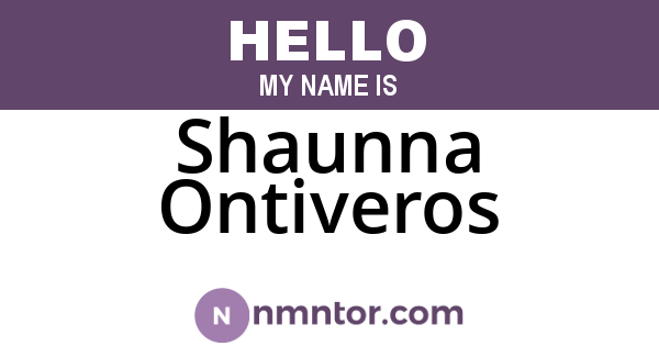Shaunna Ontiveros