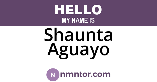 Shaunta Aguayo