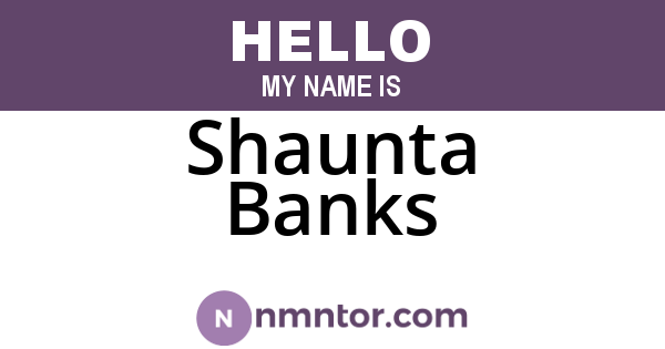 Shaunta Banks