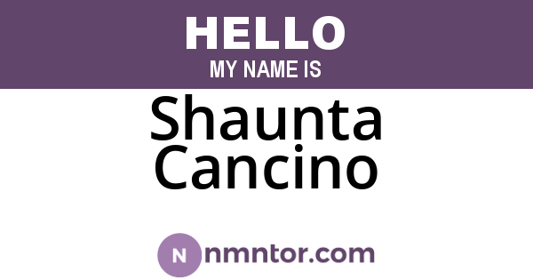 Shaunta Cancino