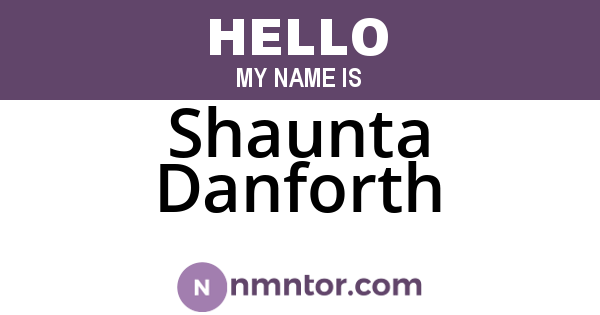 Shaunta Danforth