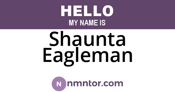 Shaunta Eagleman