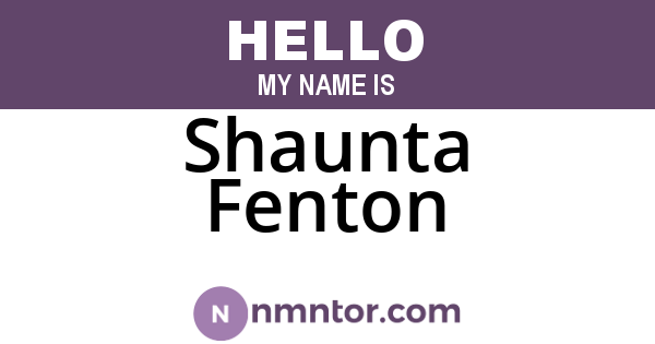 Shaunta Fenton