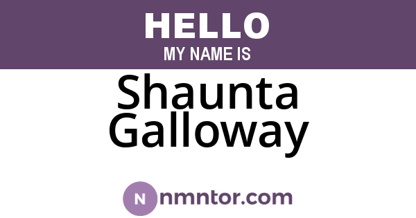 Shaunta Galloway