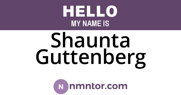 Shaunta Guttenberg