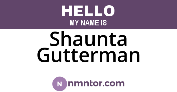 Shaunta Gutterman