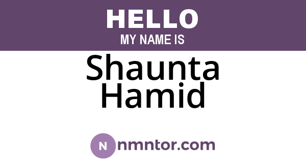 Shaunta Hamid