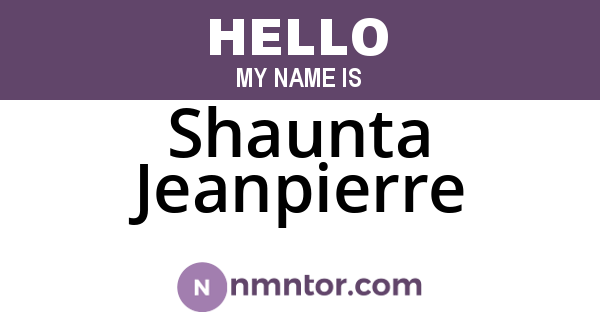 Shaunta Jeanpierre