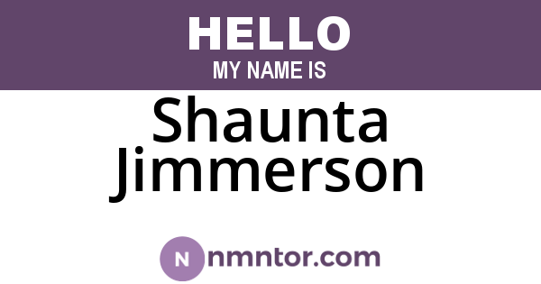 Shaunta Jimmerson