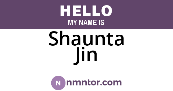 Shaunta Jin