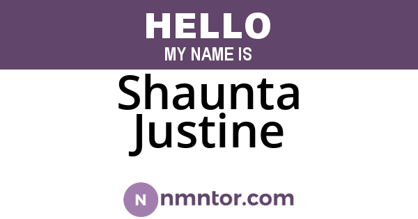 Shaunta Justine