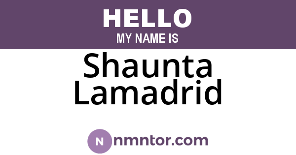 Shaunta Lamadrid