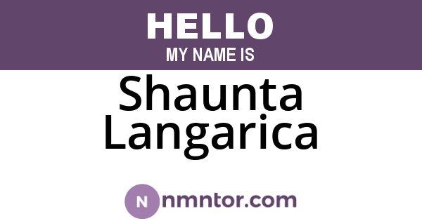 Shaunta Langarica