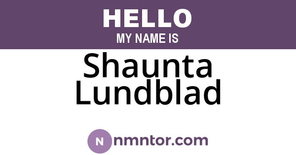 Shaunta Lundblad