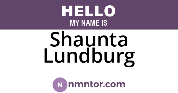 Shaunta Lundburg