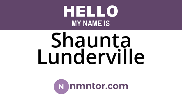 Shaunta Lunderville