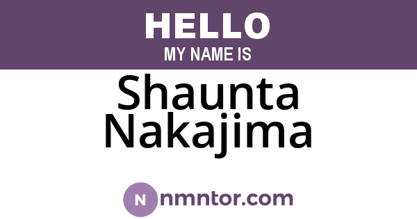 Shaunta Nakajima