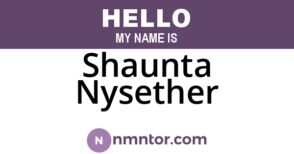 Shaunta Nysether