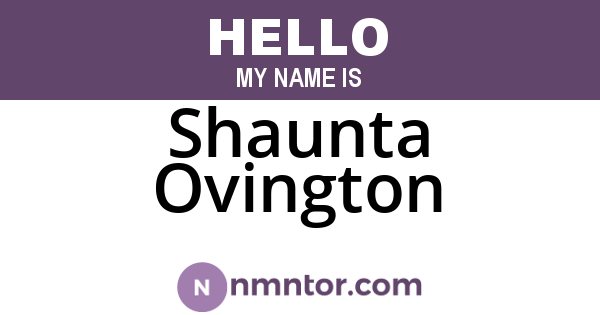 Shaunta Ovington