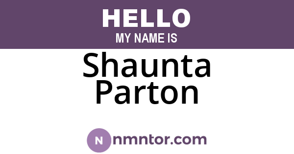 Shaunta Parton