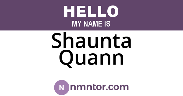 Shaunta Quann