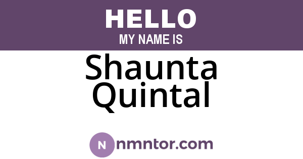 Shaunta Quintal