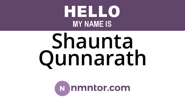 Shaunta Qunnarath