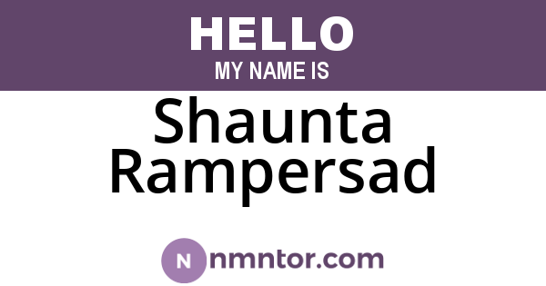 Shaunta Rampersad