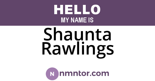 Shaunta Rawlings