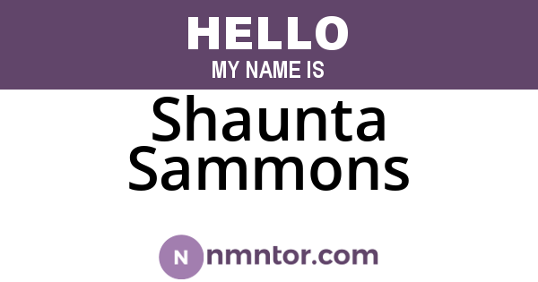 Shaunta Sammons
