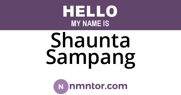 Shaunta Sampang