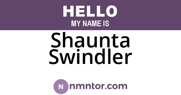 Shaunta Swindler
