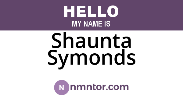 Shaunta Symonds