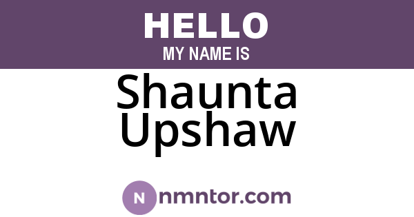 Shaunta Upshaw