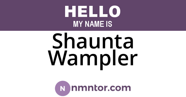 Shaunta Wampler