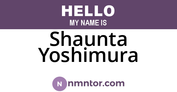 Shaunta Yoshimura