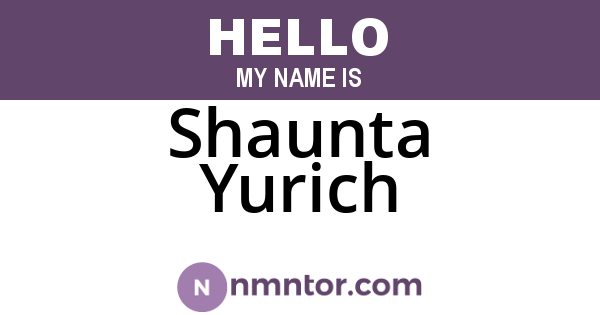 Shaunta Yurich