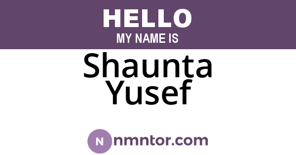 Shaunta Yusef