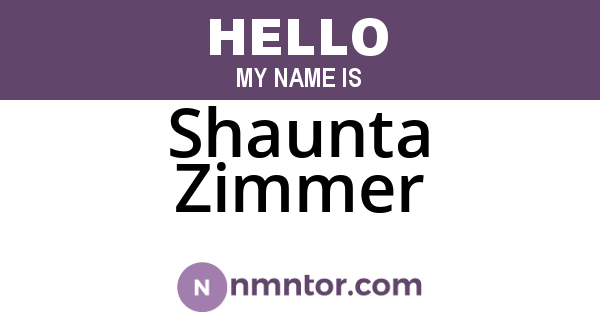 Shaunta Zimmer