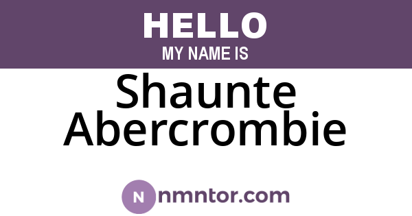 Shaunte Abercrombie