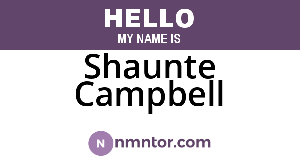Shaunte Campbell