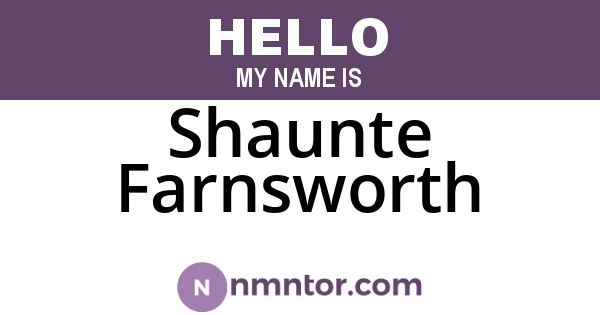 Shaunte Farnsworth