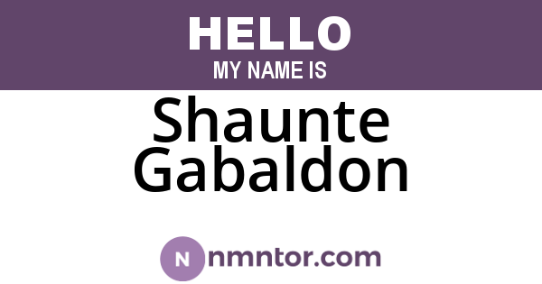 Shaunte Gabaldon