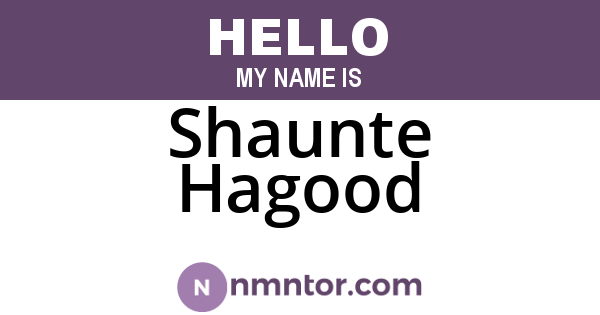 Shaunte Hagood