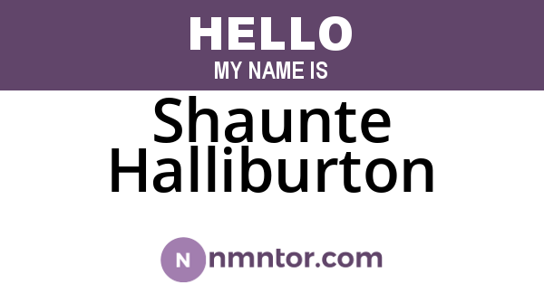 Shaunte Halliburton