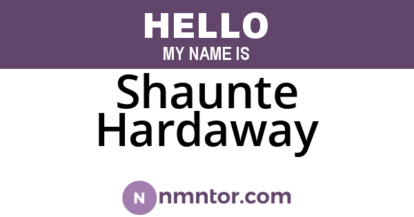 Shaunte Hardaway